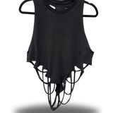 ROAD RASH BLACK CROP TANK TOP 5.0