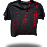 BLOOD ROAD RASH BLACK CROP TOP