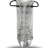 ROAD RASH V CUT AND RAZOR BACK WHITE TANK TOP