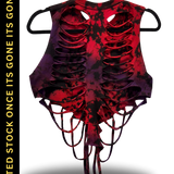 ROAD RASH BLACK PURPLE AND RED TIE DYE CROP TANK TOP