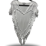 ROAD RASH BIG HEART WHITE BIKINI COVER UP