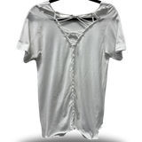 ROAD RASH BACK BRIADED WHITE TEE