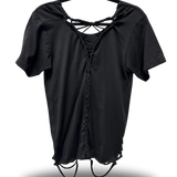 ROAD RASH BACK BRIADED BLACK TEE