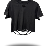 ROAD RASH CRAZY BACK SLASH BLACK CROP TOP