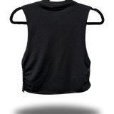 BRAIDED ROAD RASH BLACK CROP TANK TOP 1.0