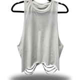 ROAD RASH WHITE CROP TANK TOP - 1.0