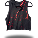 BLOOD ROAD RASH BLACK CROP TANK TOP - 1.0