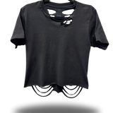 ROAD RASH BLACK CROP TOP 2.0