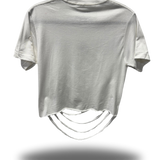ROAD RASH WHITE CROP TOP 2.0