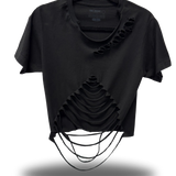 ROAD RASH BLACK CROP TOP 4.0
