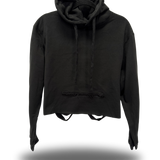 ROAD RASH BLACK CROP HOODIE - 1.0