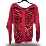 RED ROAD RASH WIDENECK SWEATER 1.0