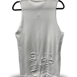 ROAD RASH WHITE BACK CUT TANK TOP