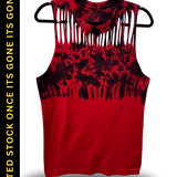 ROAD RASH BLACK AND RED TIE DYE TANK TOP