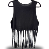 BLACK FLARE CROP TANK TOP - 1.0