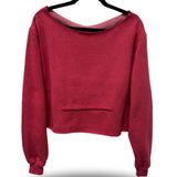 ROAD RASH SLASH X WIDENECK CROP RED HOODIE