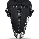 ROAD RASH SLASHED UP BLACK TEE