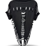 ROAD RASH SLASHED UP BLACK TEE