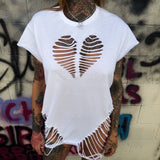 ROAD RASH HEART BEACH VIBES WHITE TEE