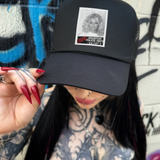 PAMELA CURVED BILL BLACK HAT