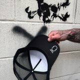 PAMELA CURVED BILL BLACK HAT