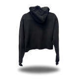 FU SANTA BLACK CROP HOODIE