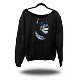 DOG IN ME ROAD RASH DIAMOND CROSS BLACK WIDENECK HOODIE