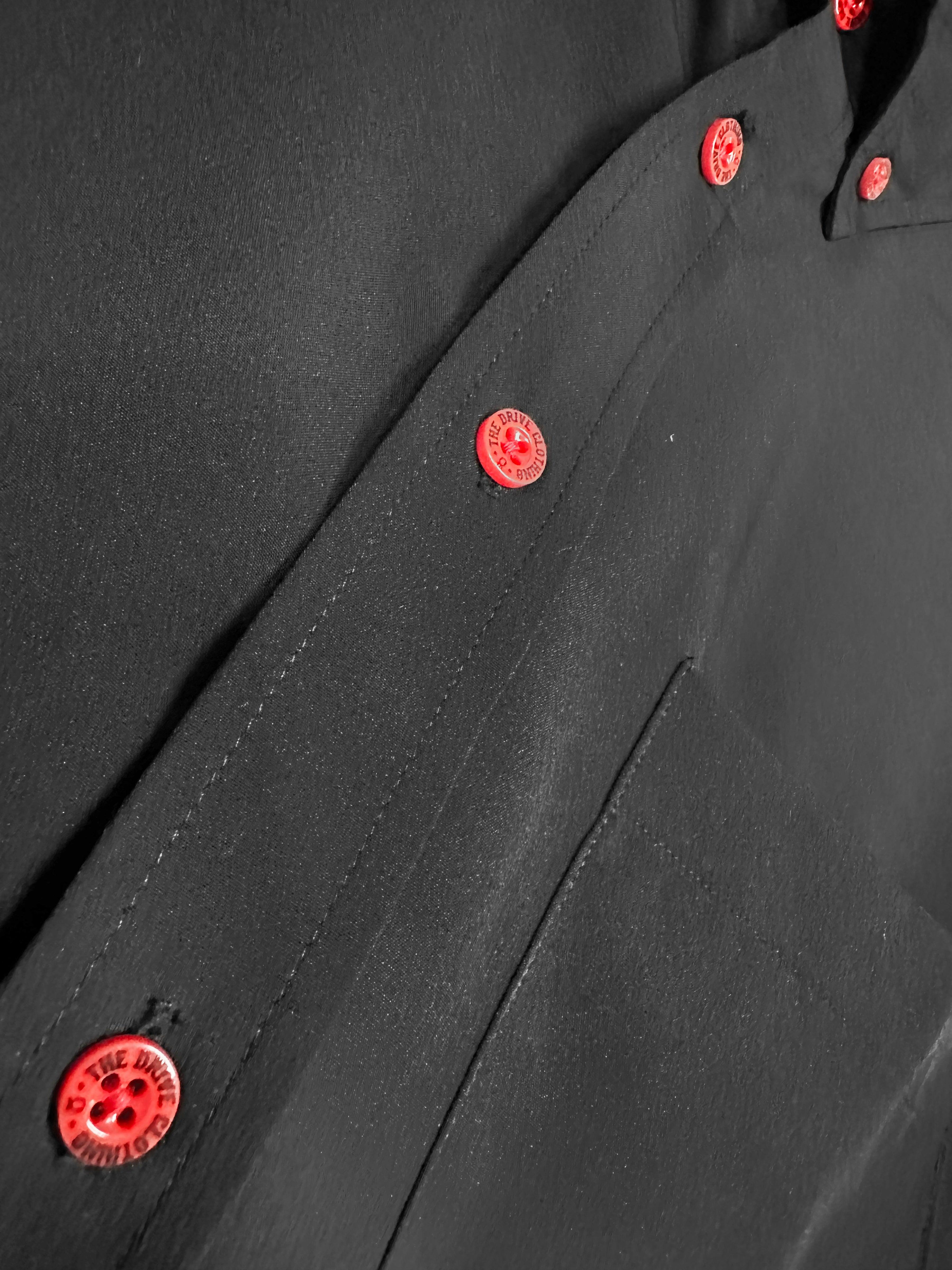ESSENTIAL BLACK BUTTON UP - The Drive Clothing
