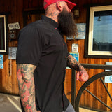 ESSENTIAL BLACK BUTTON UP - The Drive Clothing