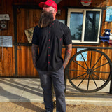 ESSENTIAL BLACK BUTTON UP - The Drive Clothing