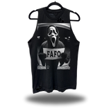 FAFO GHOSTFACE ROAD RASH BLACK TANK TOP