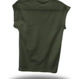 ROAD RASH MUSCLE MILITARY GREEN TEE