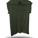 ROAD RASH MUSCLE MILITARY GREEN TEE