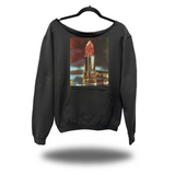 LIPSTICK ROAD RASH DIAMOND CROSS BLACK WIDENECK HOODIE