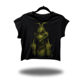 FU MEAN ONE MUSCLE CROP TOP
