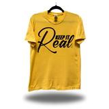KEEP IT REAL YELLOW CLASSIC TEE