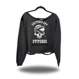 SNITCHES ROAD RASH SLASH X CROP WIDENECK HOODIE