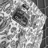 TDC BOXING SHORTS WHITE PAISLEY - The Drive Clothing