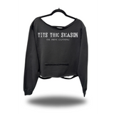 TITS THE SEASON ROAD RASH SLASH X CROP WIDENECK HOODIE