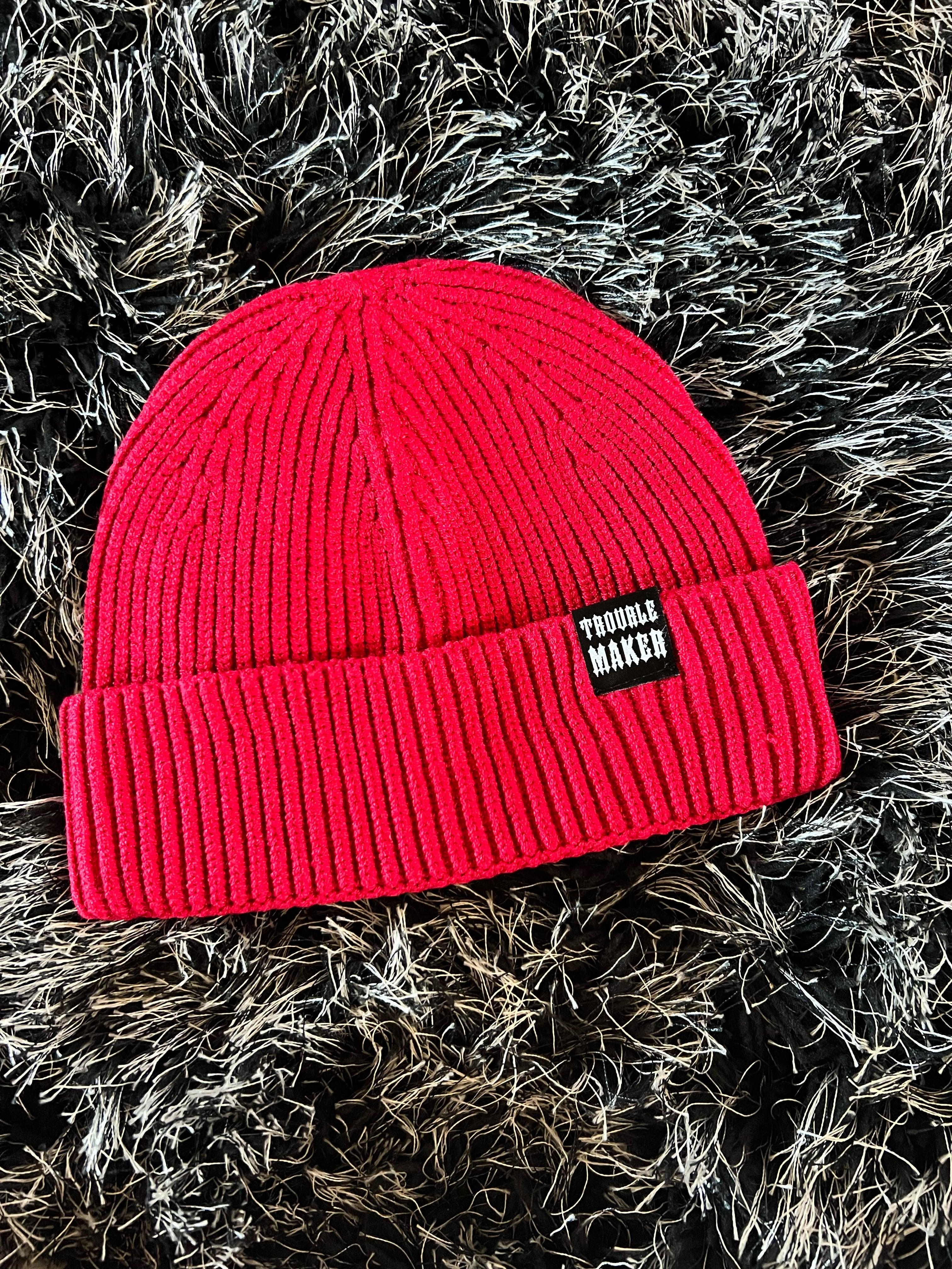 TROUBLE MAKER RED SKIPPER BEANIE – The Drive Clothing