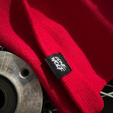 WOLF BEANIE RED - The Drive Clothing