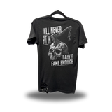 FAKE ENOUGH ROAD RASH BLACK TEE 1.0