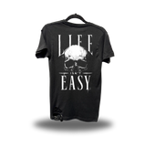 LIFE ISN'T EASY ROAD RASH BLACK TEE 1.0