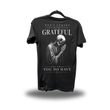 BE GRATEFUL ROAD RASH BLACK TEE 1.0