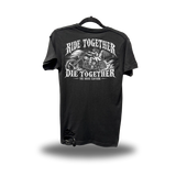 TOGETHER FOREVER DISTRESSED BLACK TEE 1.0