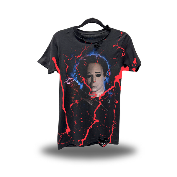 80'S MYERS - BLOOD ROAD RASH BLACK TEE 1.0