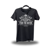 F*CK THE HATERS ROAD RASH BLACK TEE 1.0