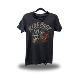 RIDE FAST ROAD RASH BLACK TEE 1.0