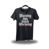 LIFT HEAVY DISTRESSED BLACK TEE 1.0