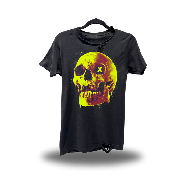 X SKULL ROAD RASH BLACK TEE 1.0